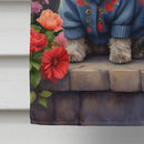 Tibetan Terrier Two Hearts House Flag