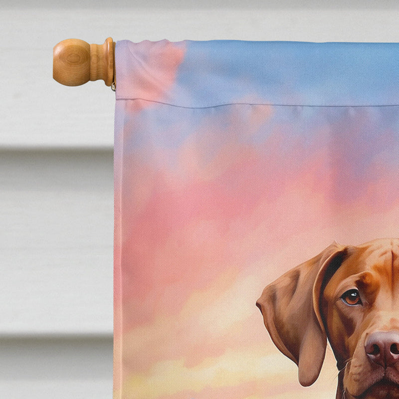 Vizsla Two Hearts House Flag