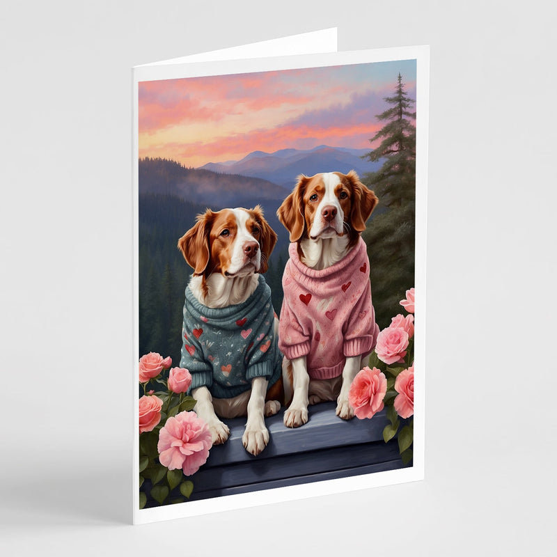 Welsh Springer Spaniel Two Hearts Greeting Cards Pack of 8