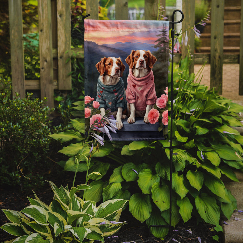 Welsh Springer Spaniel Two Hearts Garden Flag