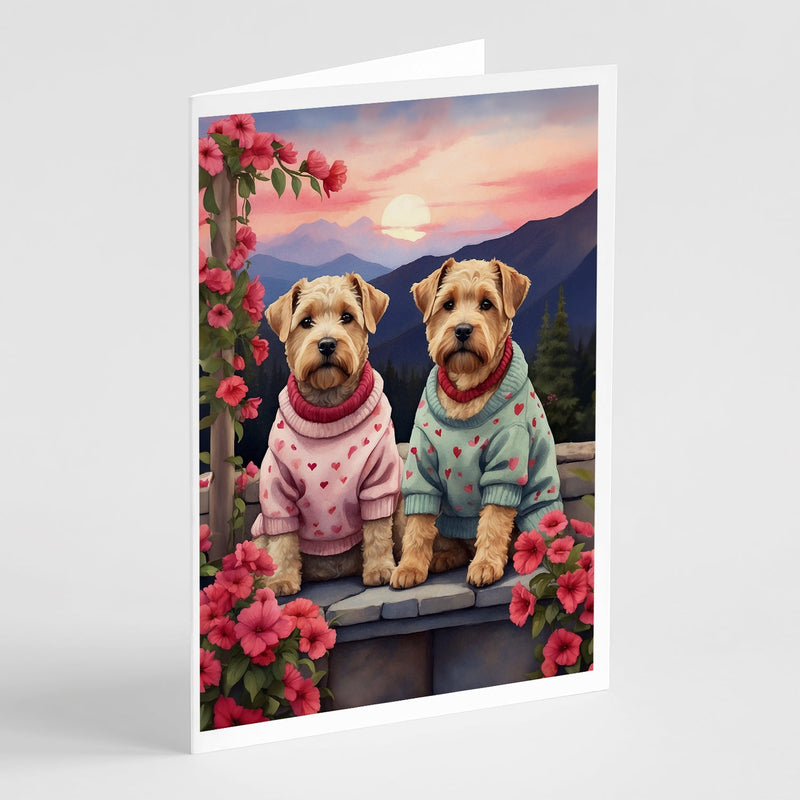 Wheaten Terrier Two Hearts Greeting Cards Pack of 8