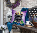 Affenpinscher King of Mardi Gras Throw Pillow