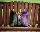 Afghan Hound King of Mardi Gras Throw Pillow - 14x14 Decorative Pillow – Art for Your Home & Patio