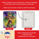 Airedale Terrier King of Mardi Gras Porcelain Ornament