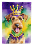 Airedale Terrier King of Mardi Gras Garden Flag - Vibrant Dog-Themed Yard Decor by Caroline's Treasures