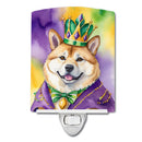 Akita King of Mardi Gras Ceramic Night Light