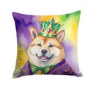 Akita King of Mardi Gras Throw Pillow - 14x14 Decorative Pillow – Art for Your Home & Patio