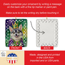 Alaskan Klee Kai King of Mardi Gras Porcelain Ornament