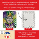 Alaskan Malamute King of Mardi Gras Porcelain Ornament