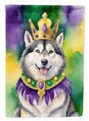 Alaskan Malamute King of Mardi Gras Garden Flag - Vibrant Dog-Themed Yard Decor by Caroline's Treasures