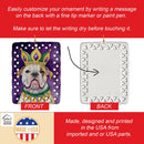American Bulldog King of Mardi Gras Porcelain Ornament