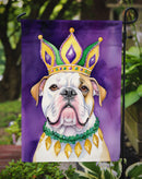 American Bulldog King of Mardi Gras Garden Flag - Vibrant Dog-Themed Yard Decor by Caroline's Treasures