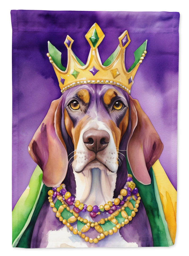 American English Coonhound King of Mardi Gras House Flag