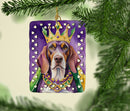 American English Coonhound King of Mardi Gras Porcelain Ornament