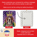 American English Coonhound King of Mardi Gras Porcelain Ornament