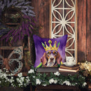 American English Coonhound King of Mardi Gras Throw Pillow - 14x14 Decorative Pillow – Art for Your Home & Patio