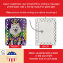 American Eskimo King of Mardi Gras Porcelain Ornament