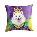 American Eskimo King of Mardi Gras Throw Pillow - 14x14 Decorative Pillow – Art for Your Home & Patio