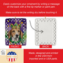 American Foxhound King of Mardi Gras Porcelain Ornament