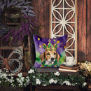 American Foxhound King of Mardi Gras Throw Pillow - 14x14 Decorative Pillow – Art for Your Home & Patio