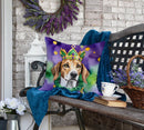 American Foxhound King of Mardi Gras Throw Pillow