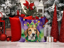 American Foxhound King of Mardi Gras Throw Pillow