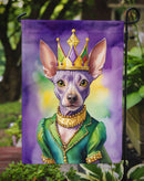 American Hairless Terrier King of Mardi Gras Garden Flag - Vibrant Dog-Themed Yard Decor by Caroline's Treasures
