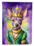 American Hairless Terrier King of Mardi Gras Garden Flag - Vibrant Dog-Themed Yard Decor by Caroline's Treasures