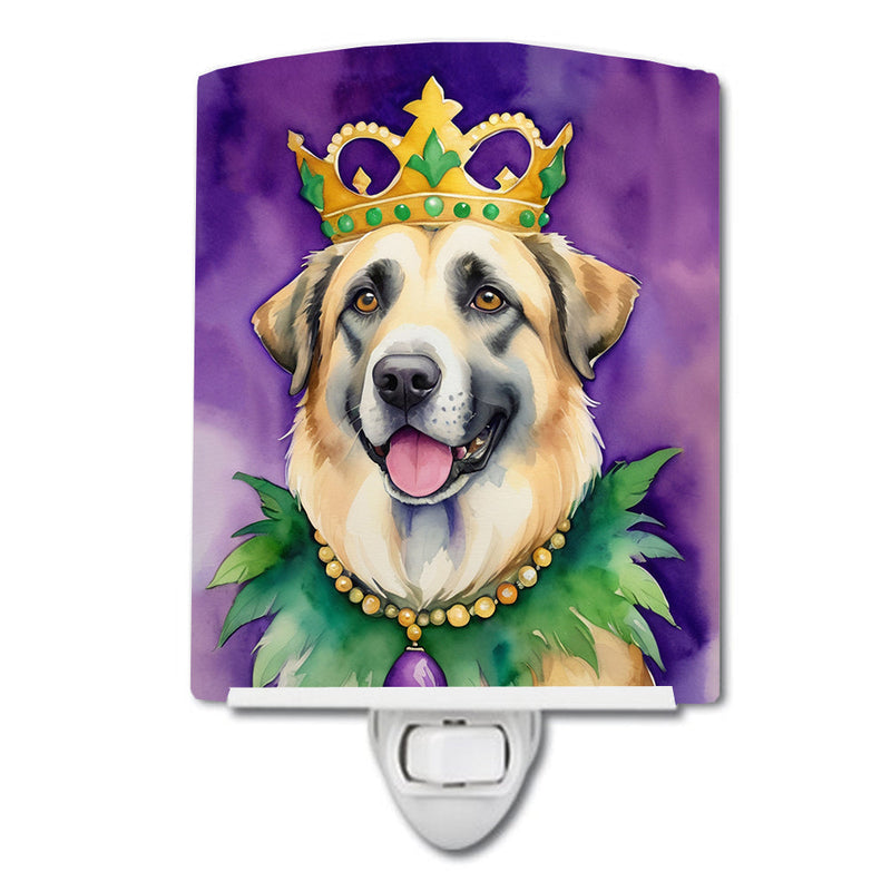 Anatolian Shepherd Dog King of Mardi Gras Ceramic Night Light