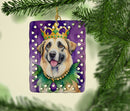 Anatolian Shepherd Dog King of Mardi Gras Porcelain Ornament