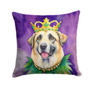 Anatolian Shepherd Dog King of Mardi Gras Throw Pillow