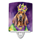 Bloodhound King of Mardi Gras Ceramic Night Light