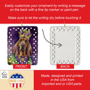 Bloodhound King of Mardi Gras Porcelain Ornament