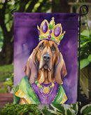 Bloodhound King of Mardi Gras Garden Flag - Vibrant Dog-Themed Yard Decor by Caroline's Treasures