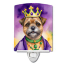 Border Terrier King of Mardi Gras Ceramic Night Light