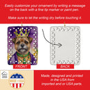 Border Terrier King of Mardi Gras Porcelain Ornament