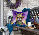 Border Terrier King of Mardi Gras Throw Pillow