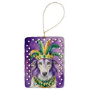 Borzoi King of Mardi Gras Porcelain Ornament