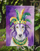 Borzoi King of Mardi Gras Garden Flag - Vibrant Dog-Themed Yard Decor by Caroline's Treasures