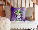 Borzoi King of Mardi Gras Throw Pillow - 14x14 Decorative Pillow – Art for Your Home & Patio