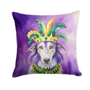 Borzoi King of Mardi Gras Throw Pillow - 14x14 Decorative Pillow – Art for Your Home & Patio