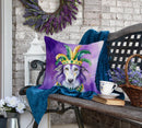 Borzoi King of Mardi Gras Throw Pillow