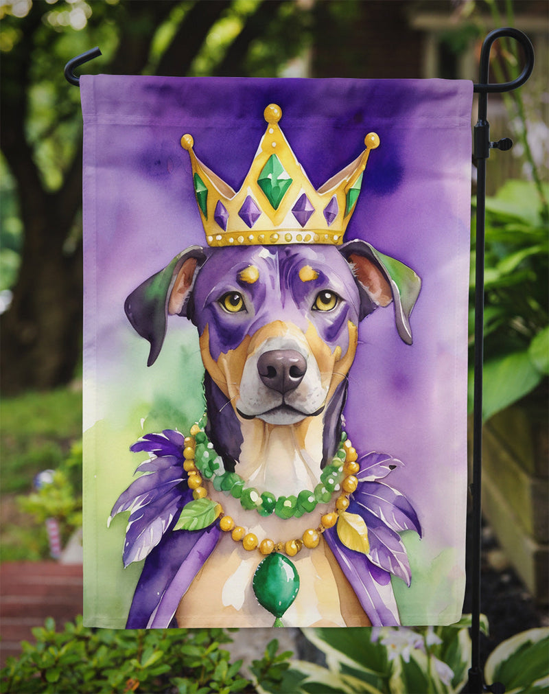 Catahoula King of Mardi Gras Garden Flag - Vibrant Dog-Themed Yard Decor by Caroline's Treasures