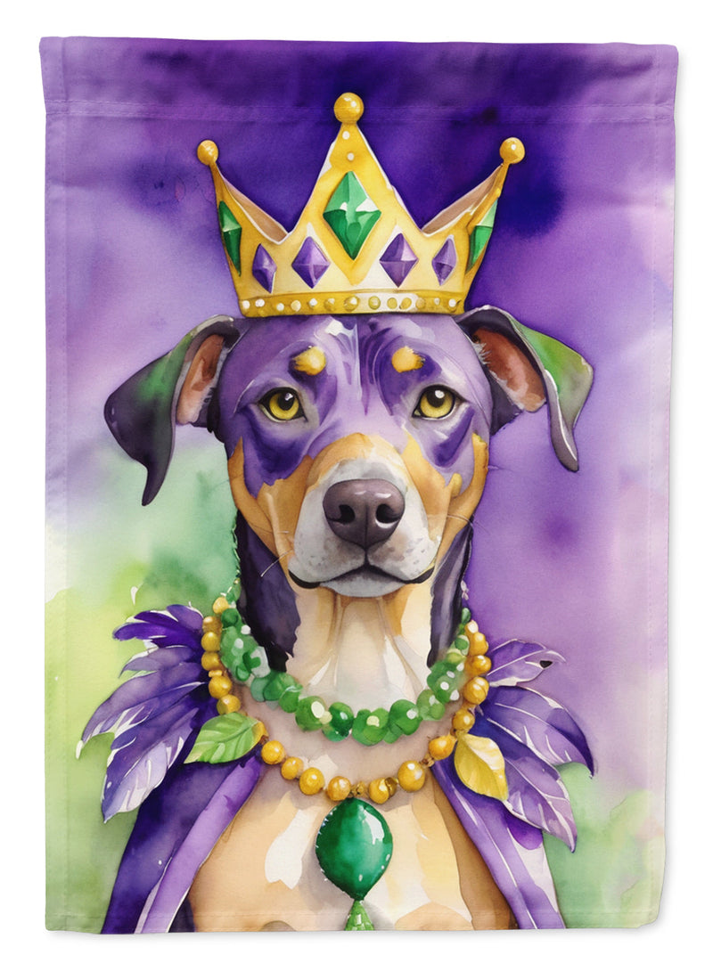 Catahoula King of Mardi Gras Garden Flag - Vibrant Dog-Themed Yard Decor by Caroline's Treasures