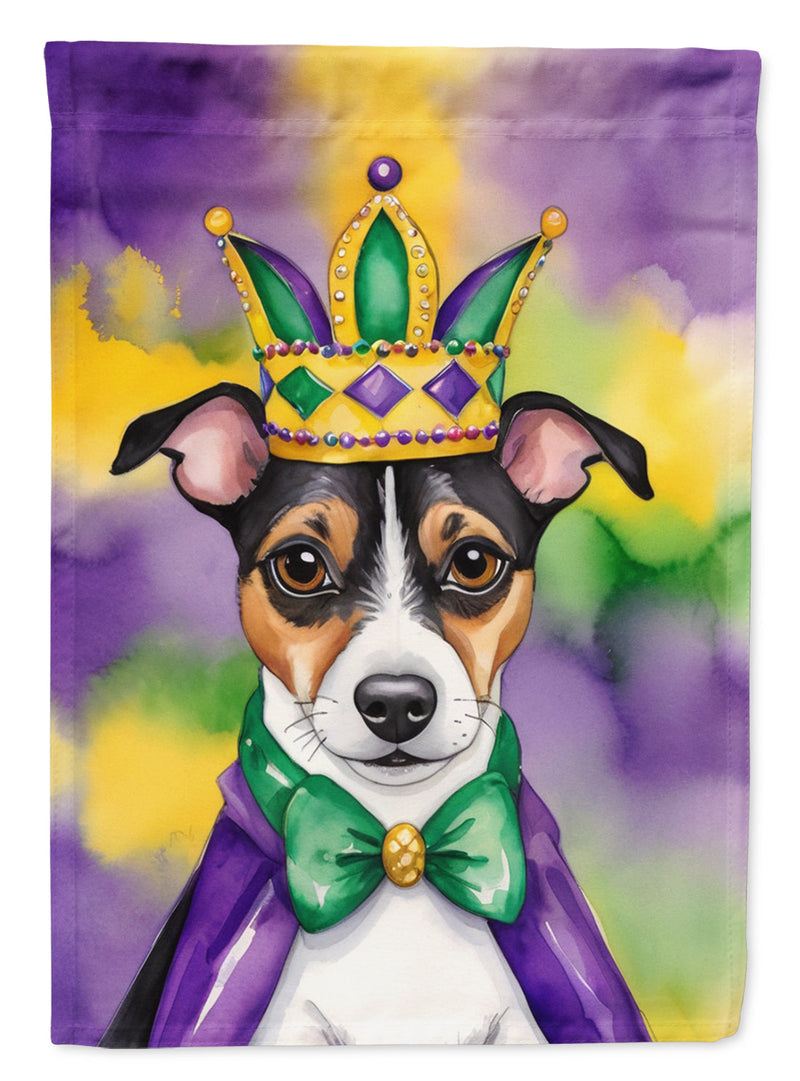 Jack Russell Terrier King of Mardi Gras Garden Flag - Vibrant Dog-Themed Yard Decor by Caroline's Treasures