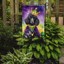 Black Poodle King of Mardi Gras Garden Flag - Vibrant Dog-Themed Yard Decor by Caroline's Treasures