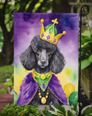 Black Poodle King of Mardi Gras Garden Flag - Vibrant Dog-Themed Yard Decor by Caroline's Treasures