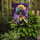 Black Poodle King of Mardi Gras Garden Flag - Vibrant Dog-Themed Yard Decor by Caroline's Treasures