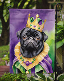 Black Pug King of Mardi Gras Garden Flag - Vibrant Dog-Themed Yard Decor by Caroline's Treasures