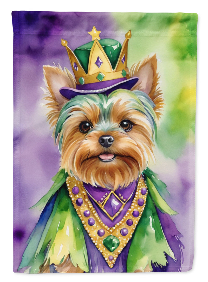 Yorkshire Terrier King of Mardi Gras House Flag